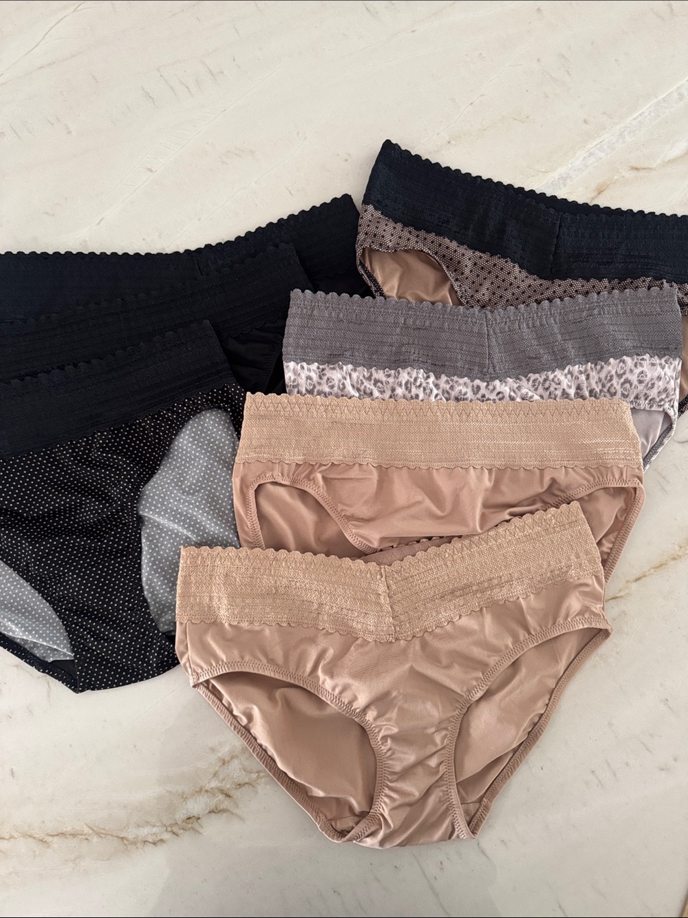 Warner's Women's No Muffin Top Panties lot set 7 pieces multiple colors new